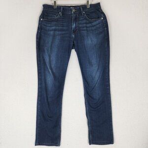 Paige Jeans Mens 32X29 Blue Lennox Straight Leg Dark Wash Casual Stretch Denim